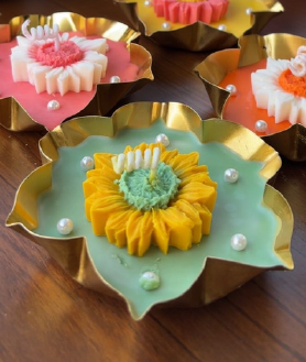 Colourful Urli Candle